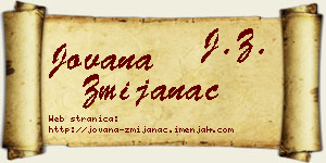 Jovana Zmijanac vizit kartica